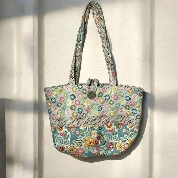 Shabby chic adorable  quilted tote bag - Picture 1 of 7